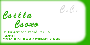 csilla csomo business card